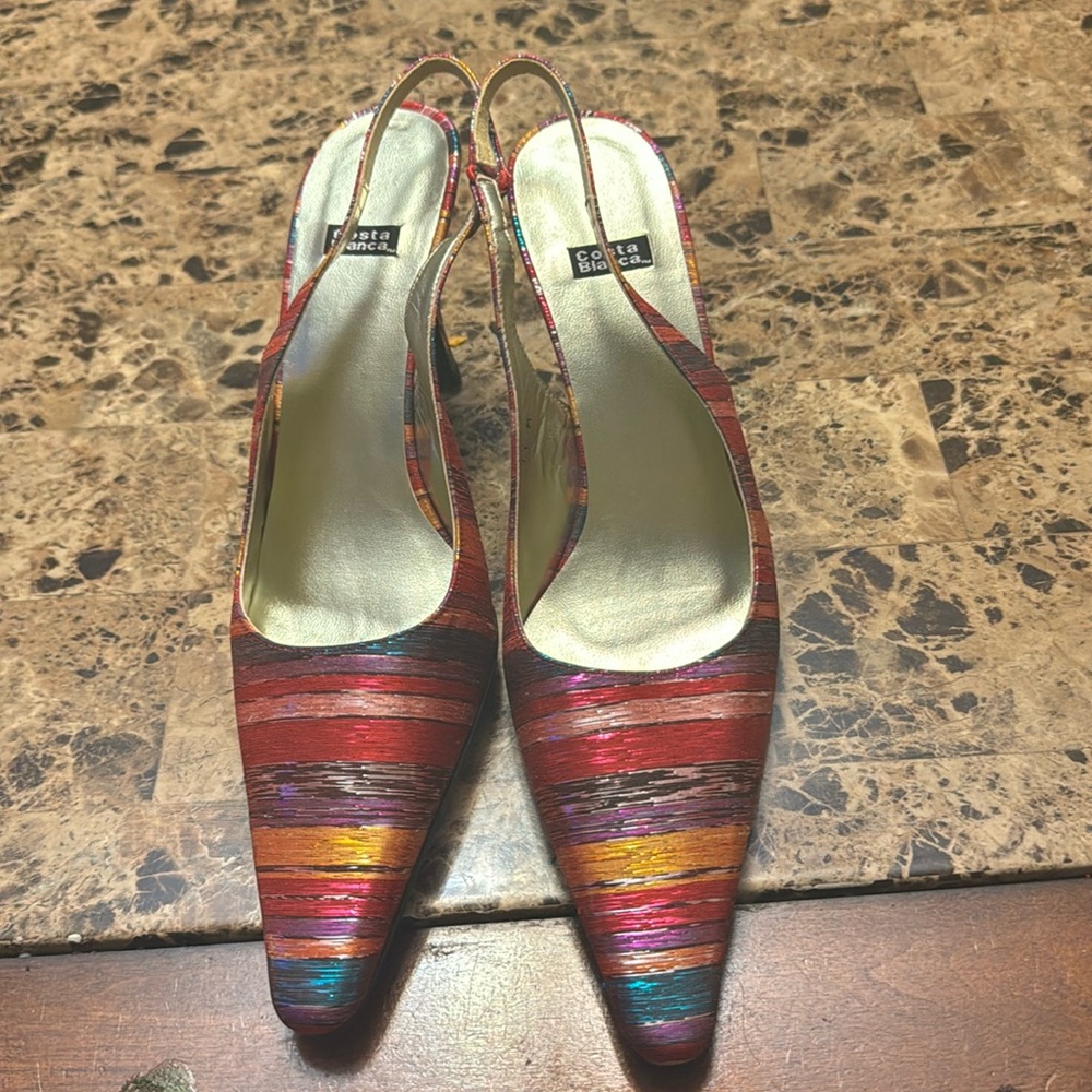 Multi color slings Brand Costa Blanca size 11 medium
